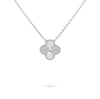 Van cleef ,Necklace ,Vintage Alhambra pendant ,White gold