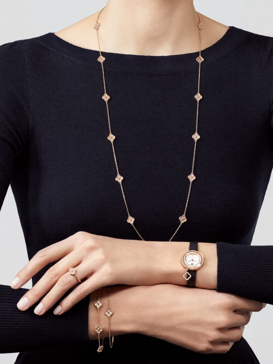 Van cleef, Sweet Alhambra Pink gold Set