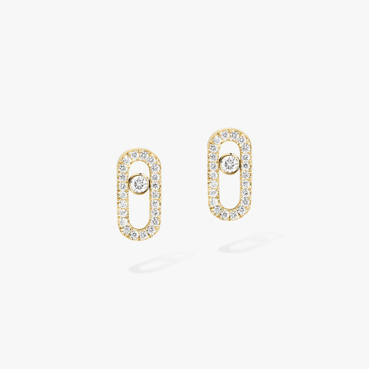 Messika , Move Uno , Gold-Diamond Earrings