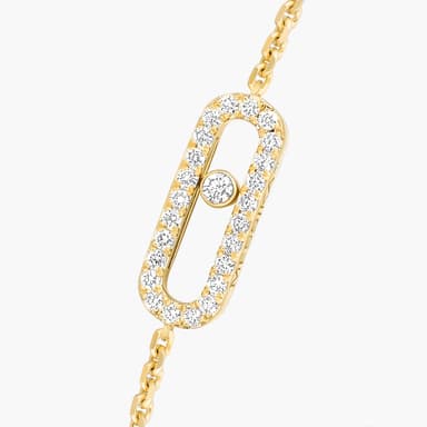 Messika , Move Uno Pavé , Gold - Diamond Bracelet