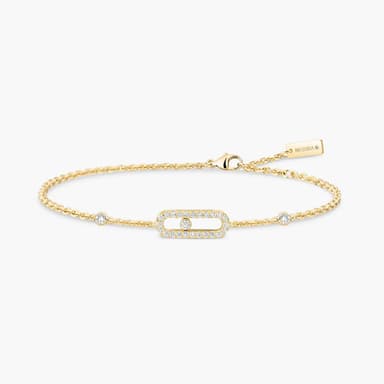 Messika , Move Uno Pavé , Gold - Diamond Bracelet