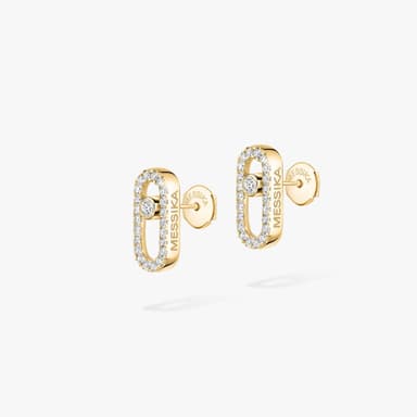 Messika , Move Uno , Gold-Diamond Earrings