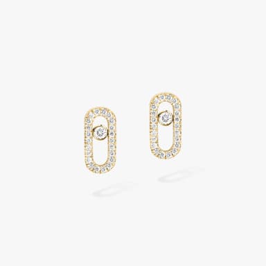 Messika , Move Uno , Gold-Diamond Earrings