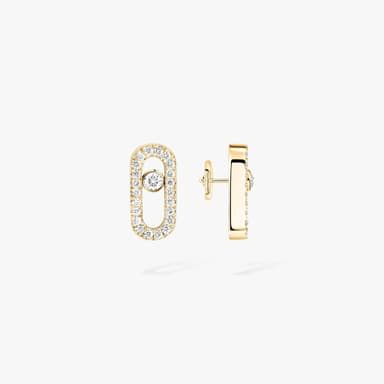Messika , Move Uno , Gold-Diamond Earrings
