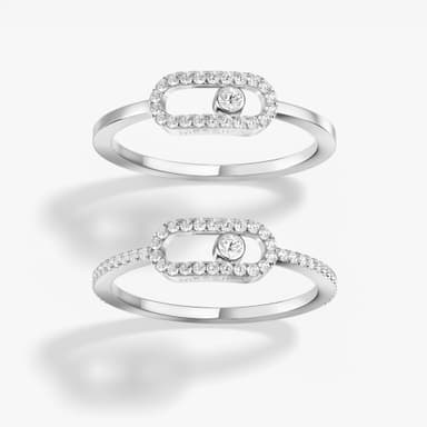 Bague Move Uno semi-pavée