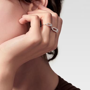 Bague Move Uno semi-pavée