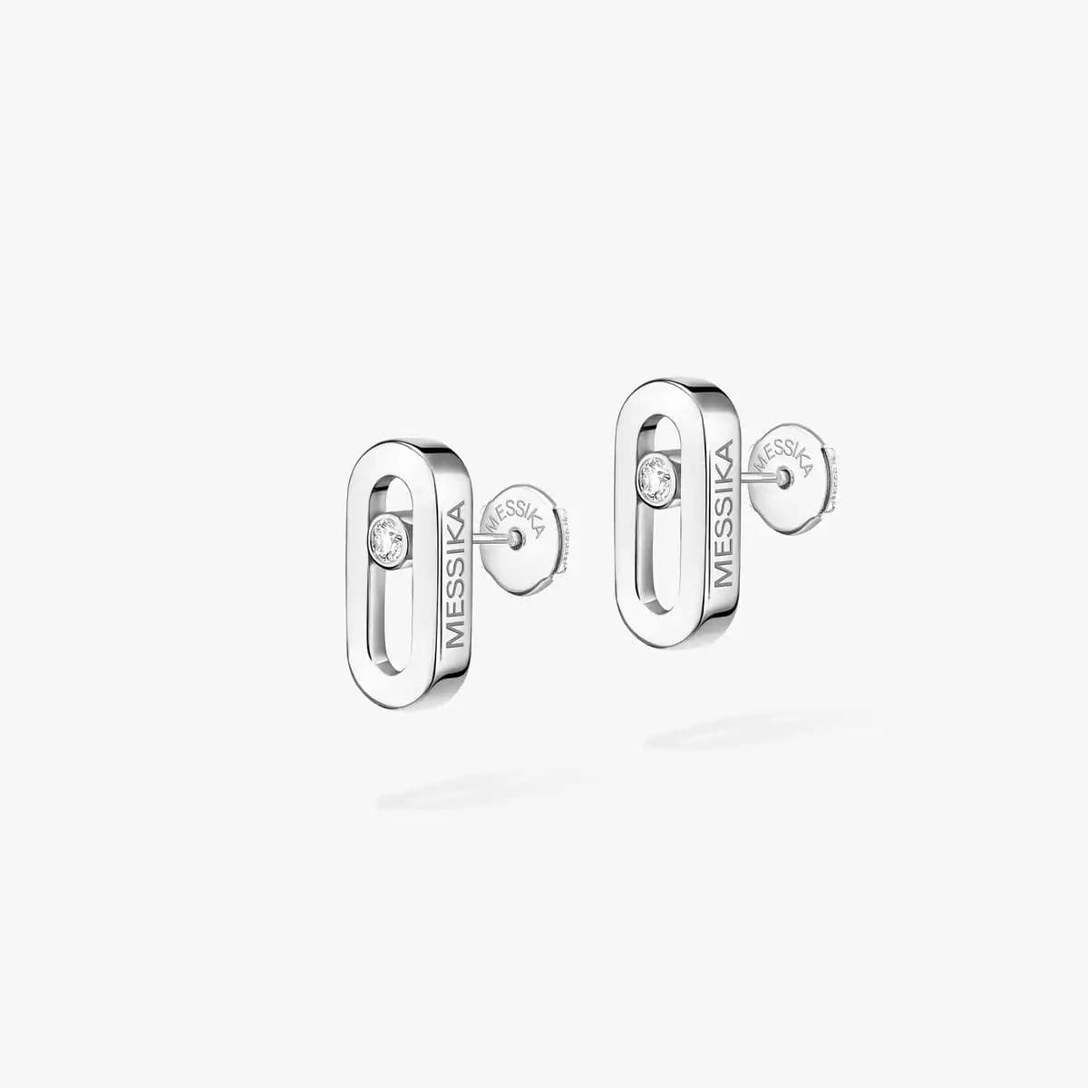 Messika , Earring ,Move Uno Gold Chips ,White gold