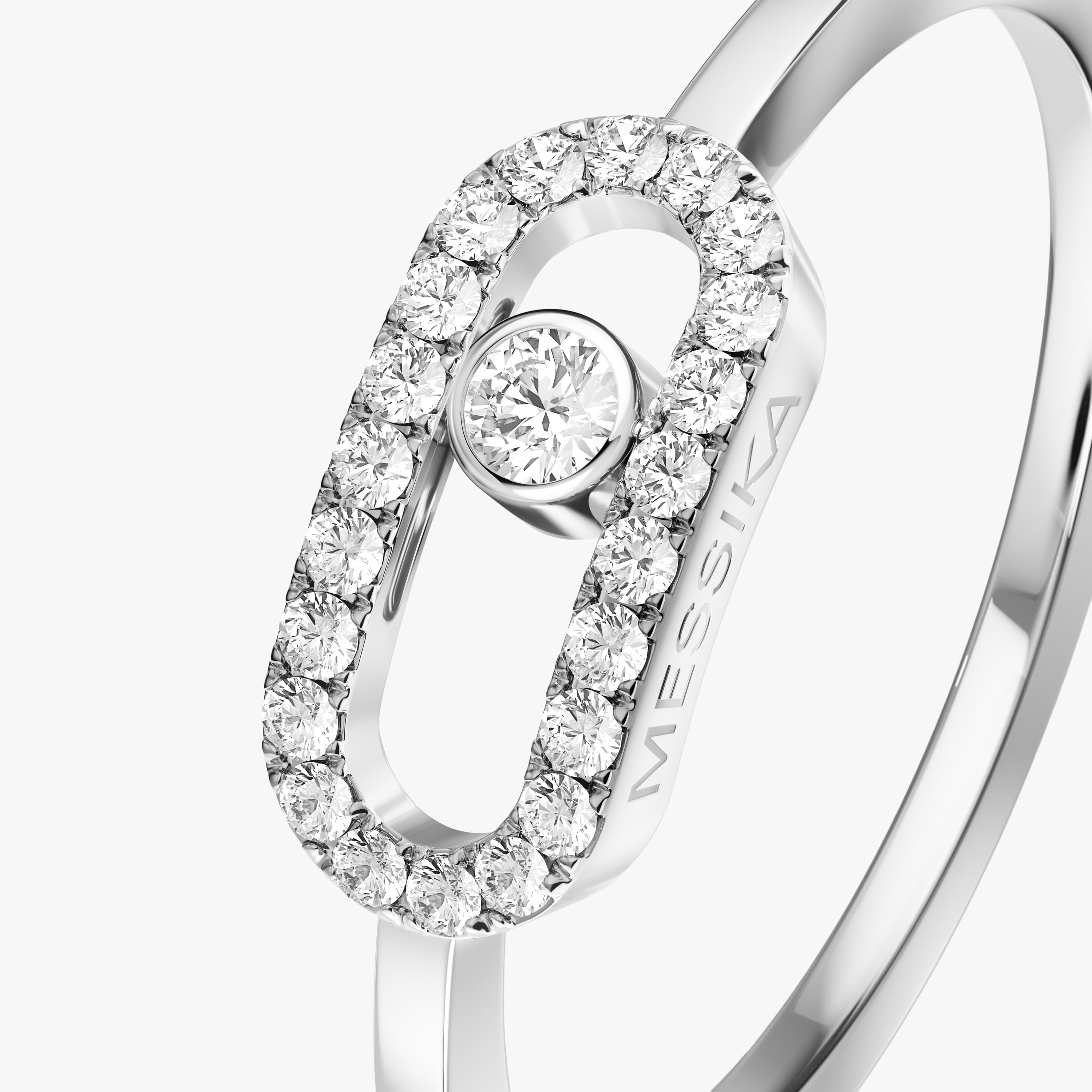 Bague Move Uno semi-pavée