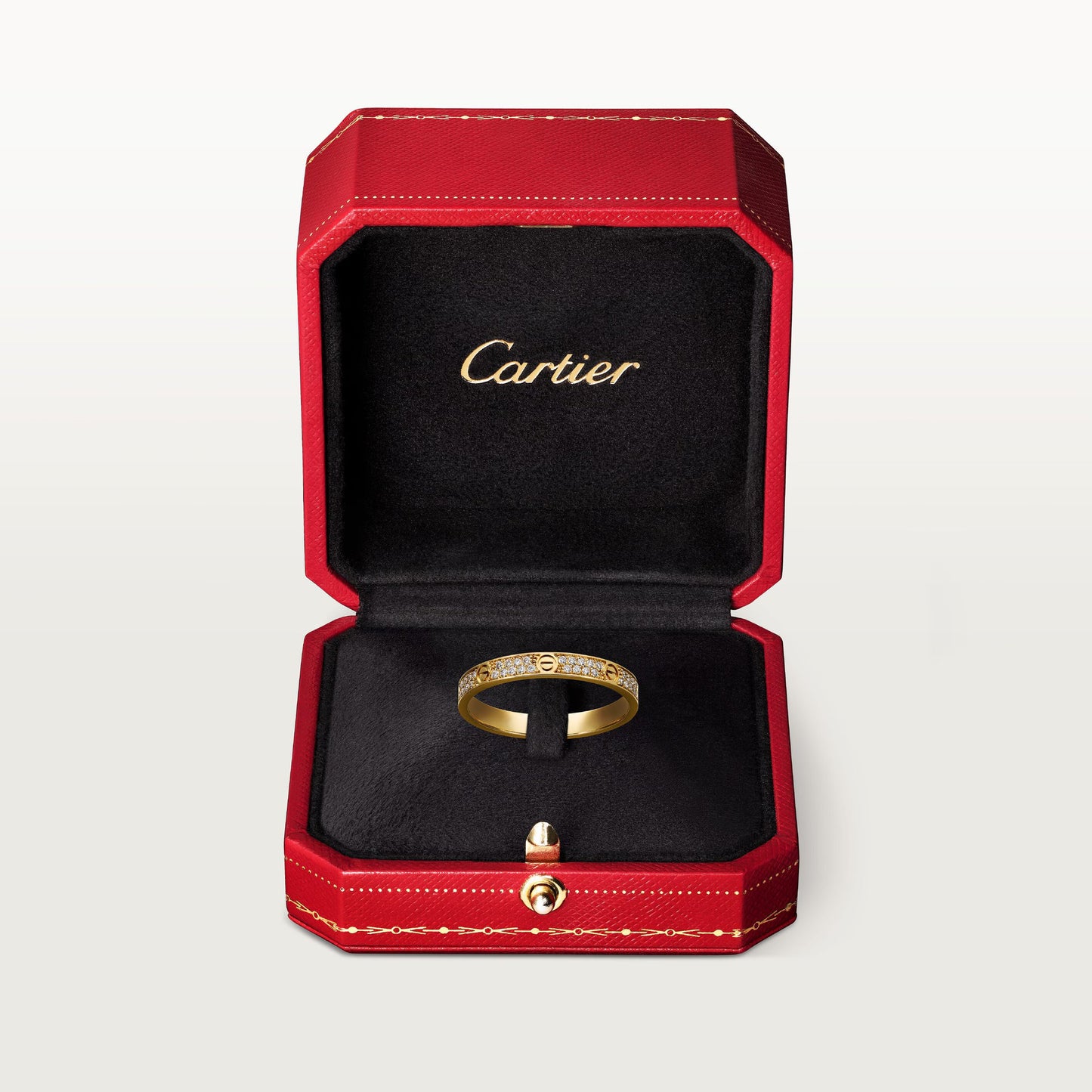 Cartier LOVE ring, mini model, paved Gold - Diamond , New