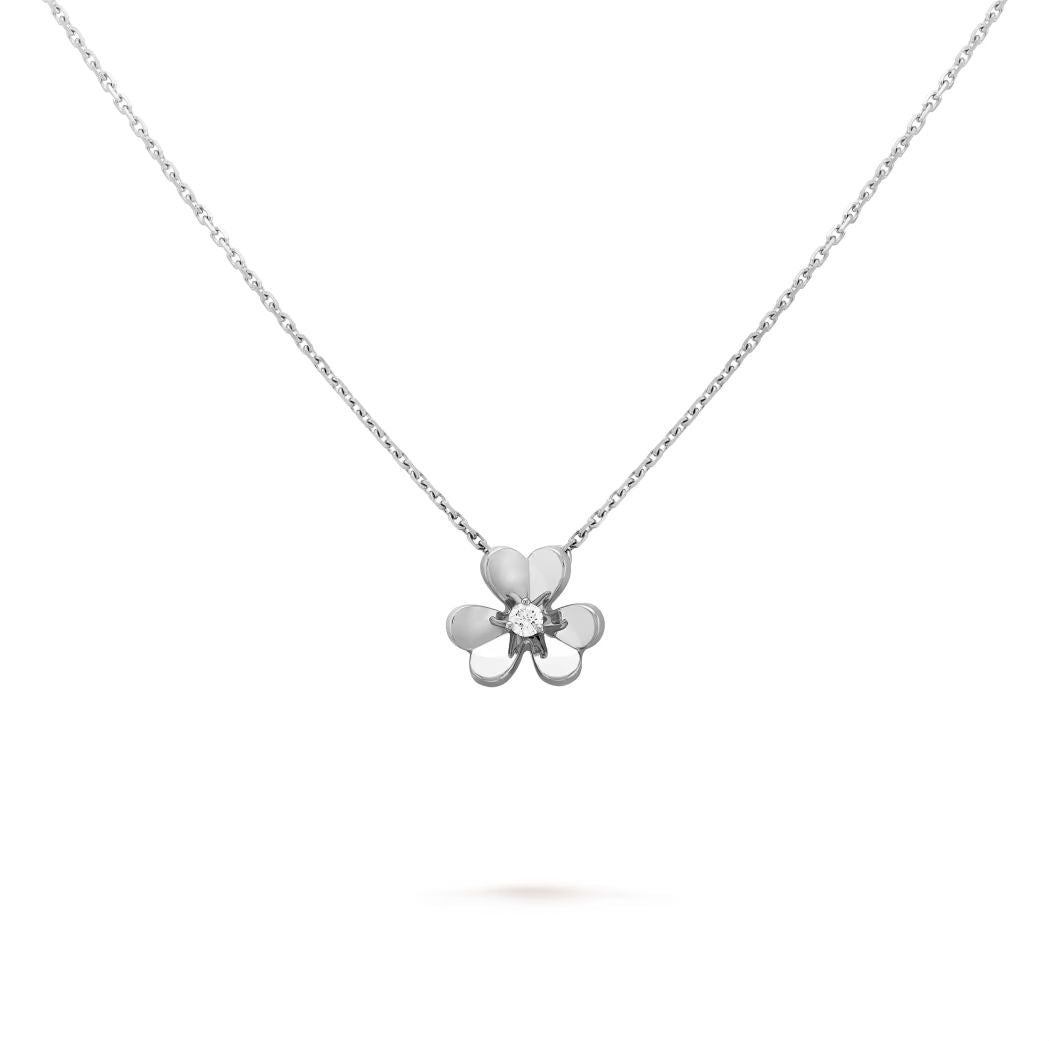 Van Cleef Frivole pendant, mini model White gold