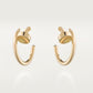 Cartier, Juste un Clou hoop earrings, small model ,Yellow gold