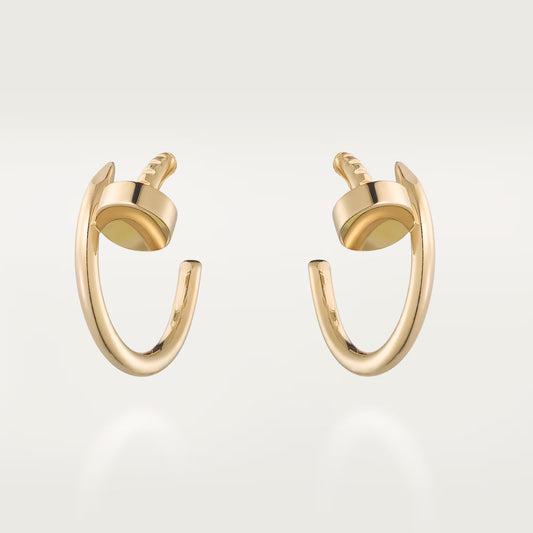Cartier, Juste un Clou hoop earrings, small model ,Yellow gold