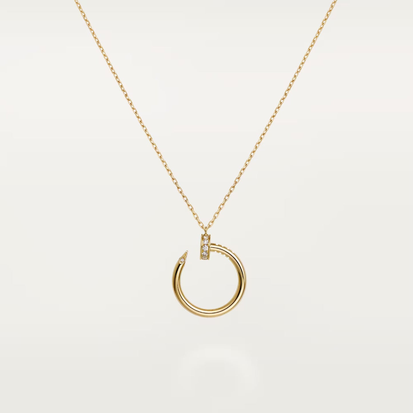 Cartier, Necklace , Juste un Clou pendant, diamonds ,Yellow gold