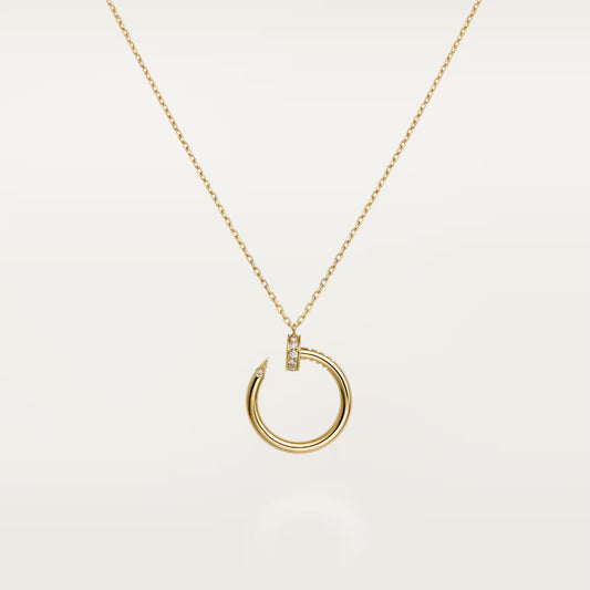 Cartier, Necklace , Juste un Clou pendant, diamonds ,Yellow gold