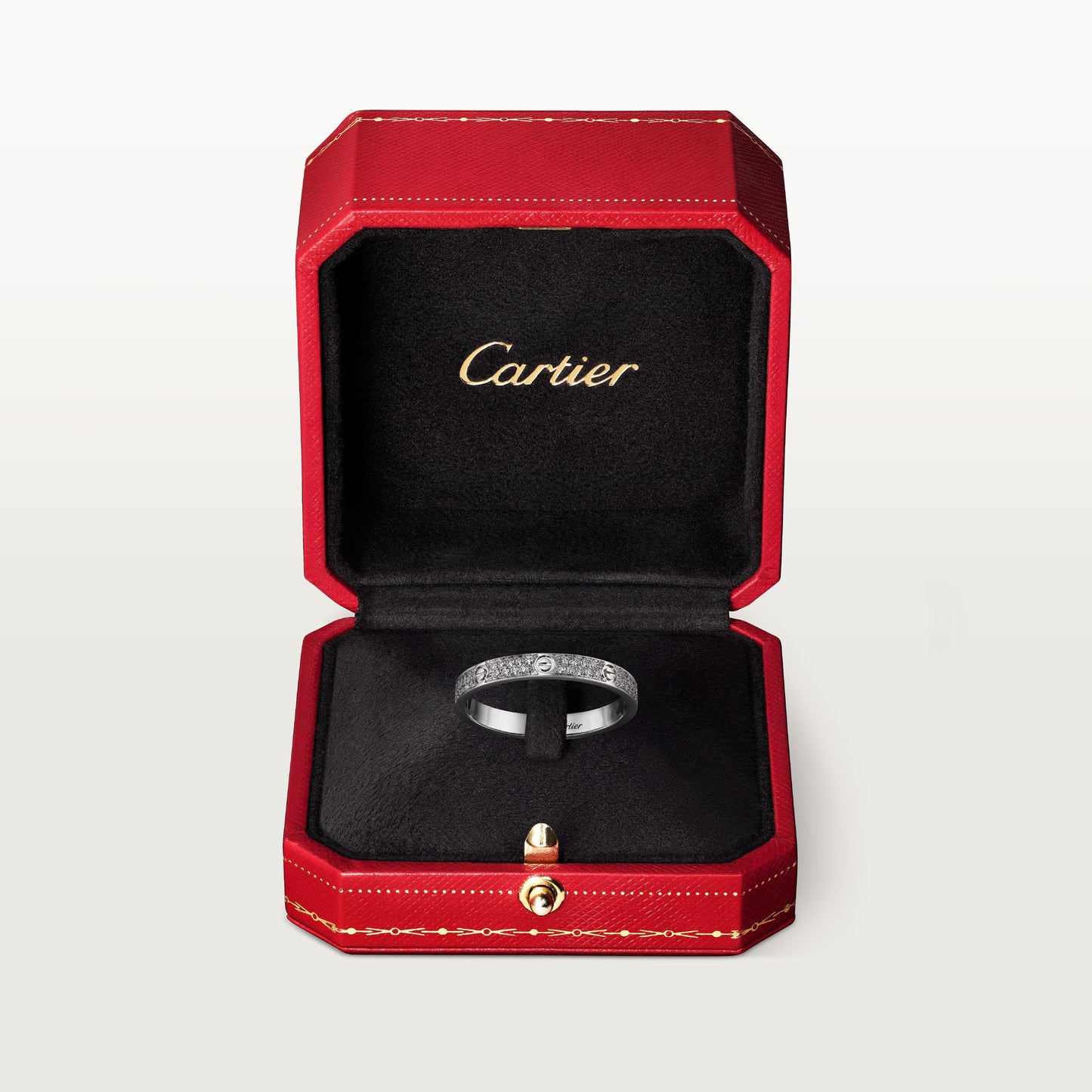 Cartier LOVE ring, mini model, paved Gold - Diamond , New