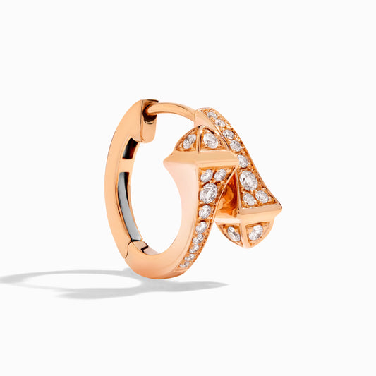 Marli Cleo Full Diamond Huggie Earrings , rose gold