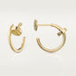 Cartier, Juste un Clou hoop earrings, small model ,Yellow gold
