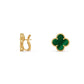 Van Cleef Vintage Alhambra earrings 18K yellow gold, Malachite