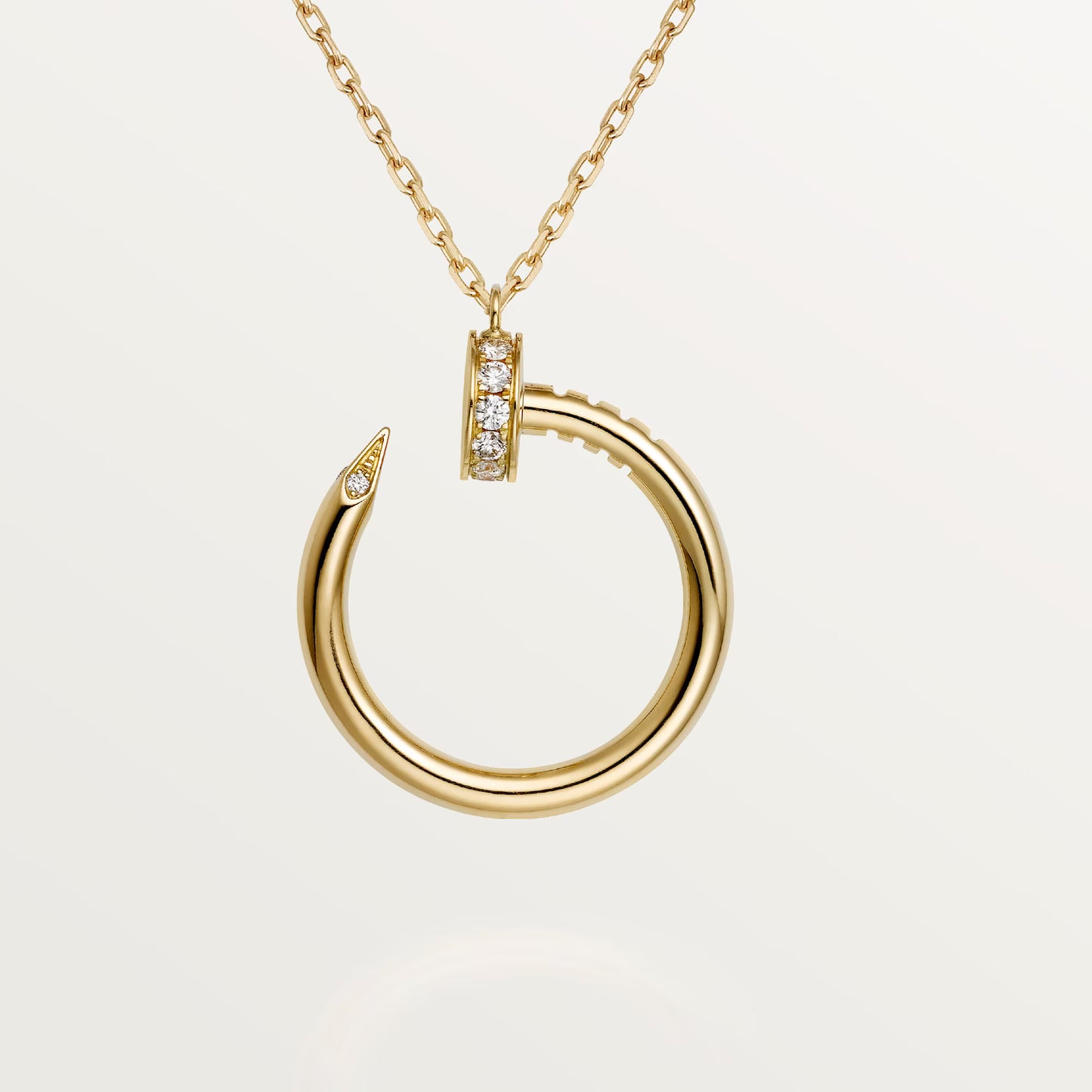 Cartier, Necklace , Juste un Clou pendant, diamonds ,Yellow gold