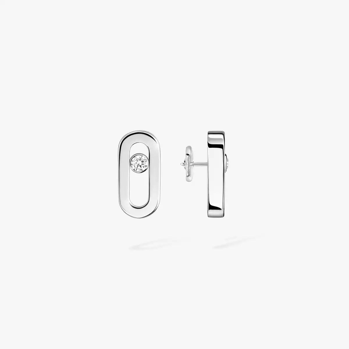 Messika , Earring ,Move Uno Gold Chips ,White gold