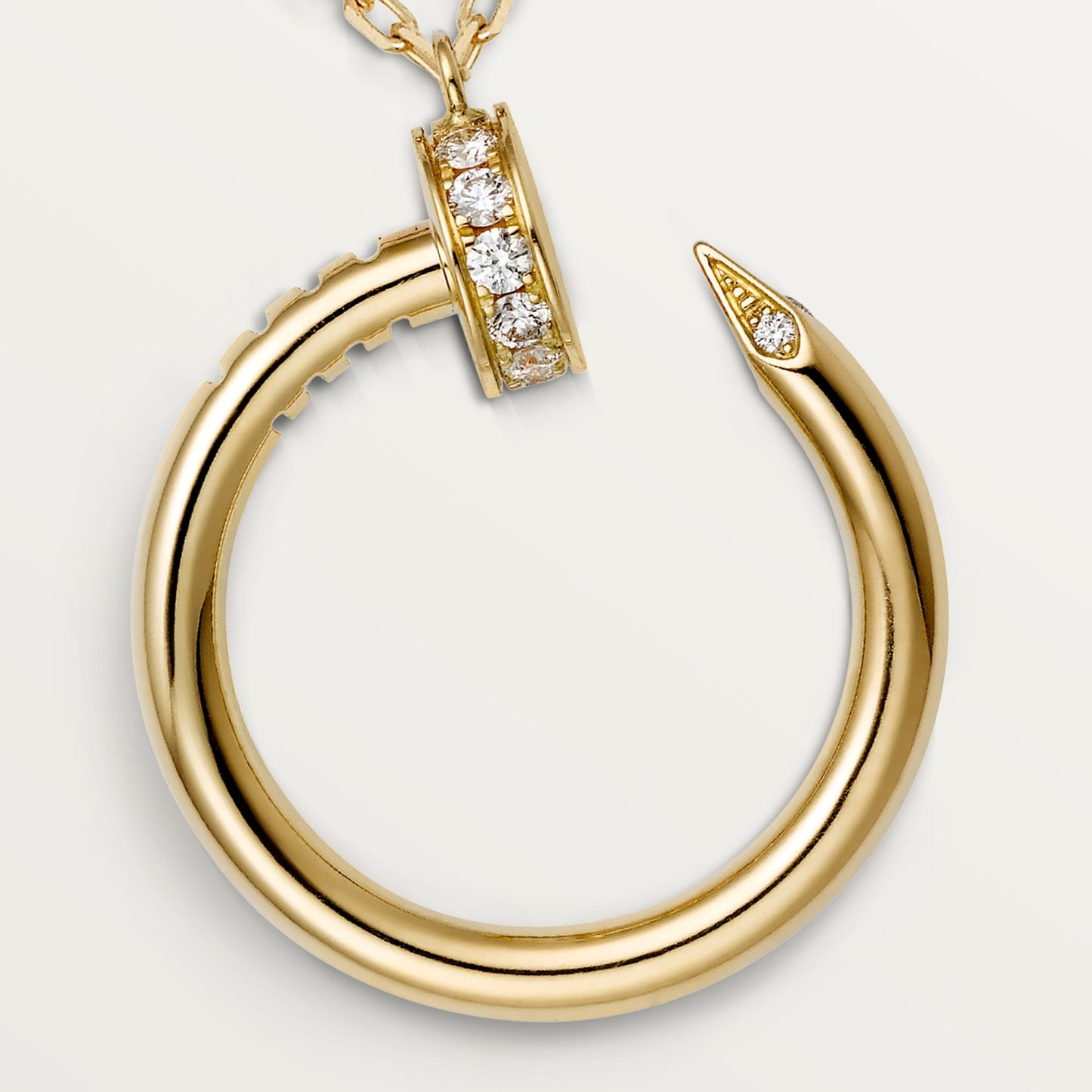 Cartier, Necklace , Juste un Clou pendant, diamonds ,Yellow gold