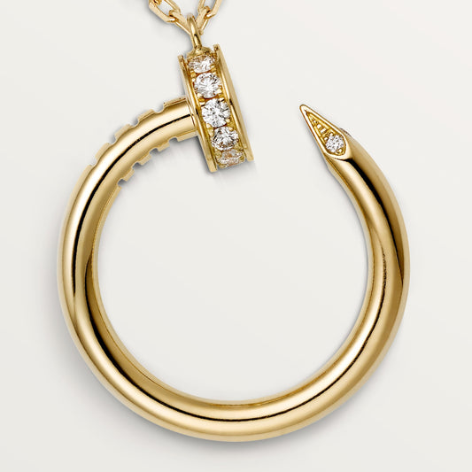 Cartier, Necklace , Juste un Clou pendant, diamonds ,Yellow gold