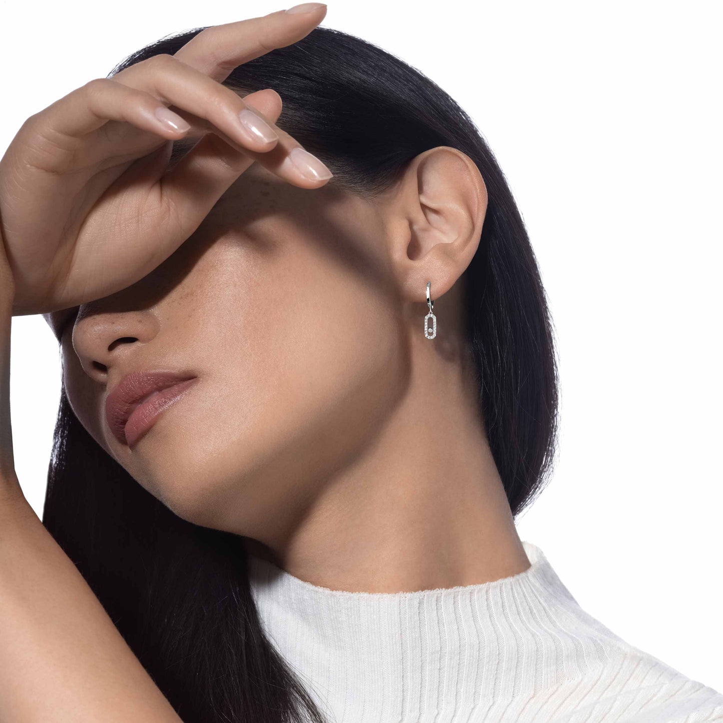 Messika ,Move Uno Hoop Earrings ,White gold