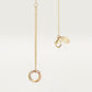 Cartier,Trinity bracelet, on chain,Yellow gold chain with mixed trinity ring