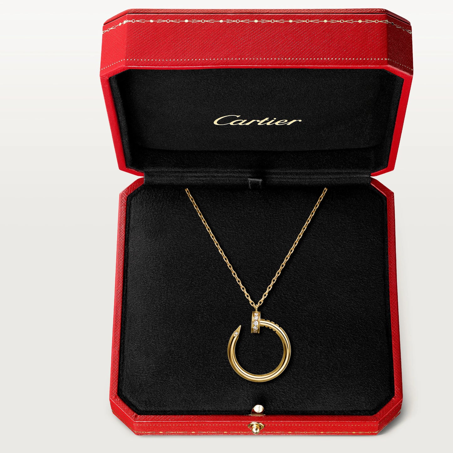 Cartier, Necklace , Juste un Clou pendant, diamonds ,Yellow gold