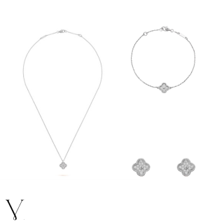 Van cleef, Sweet Alhambra full diamond Set