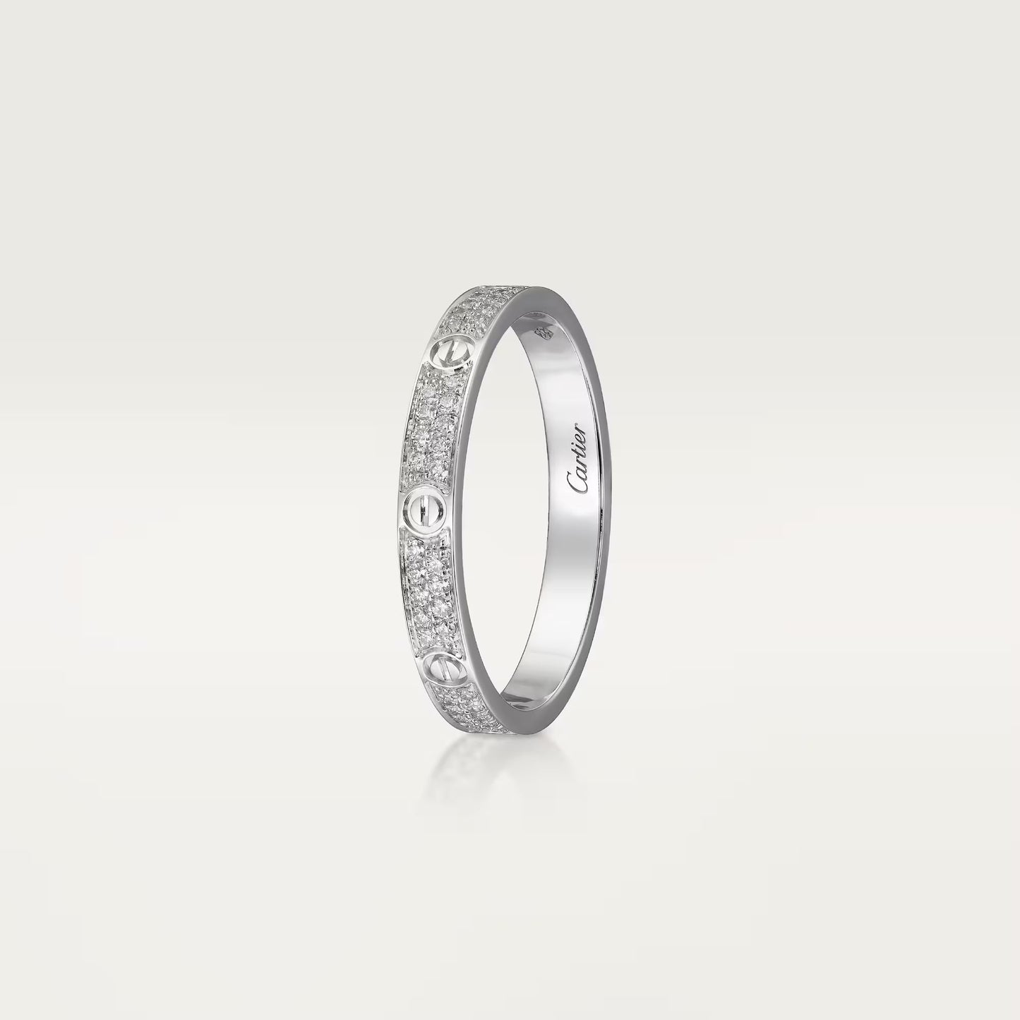 Cartier LOVE ring, mini model, paved Gold - Diamond , New