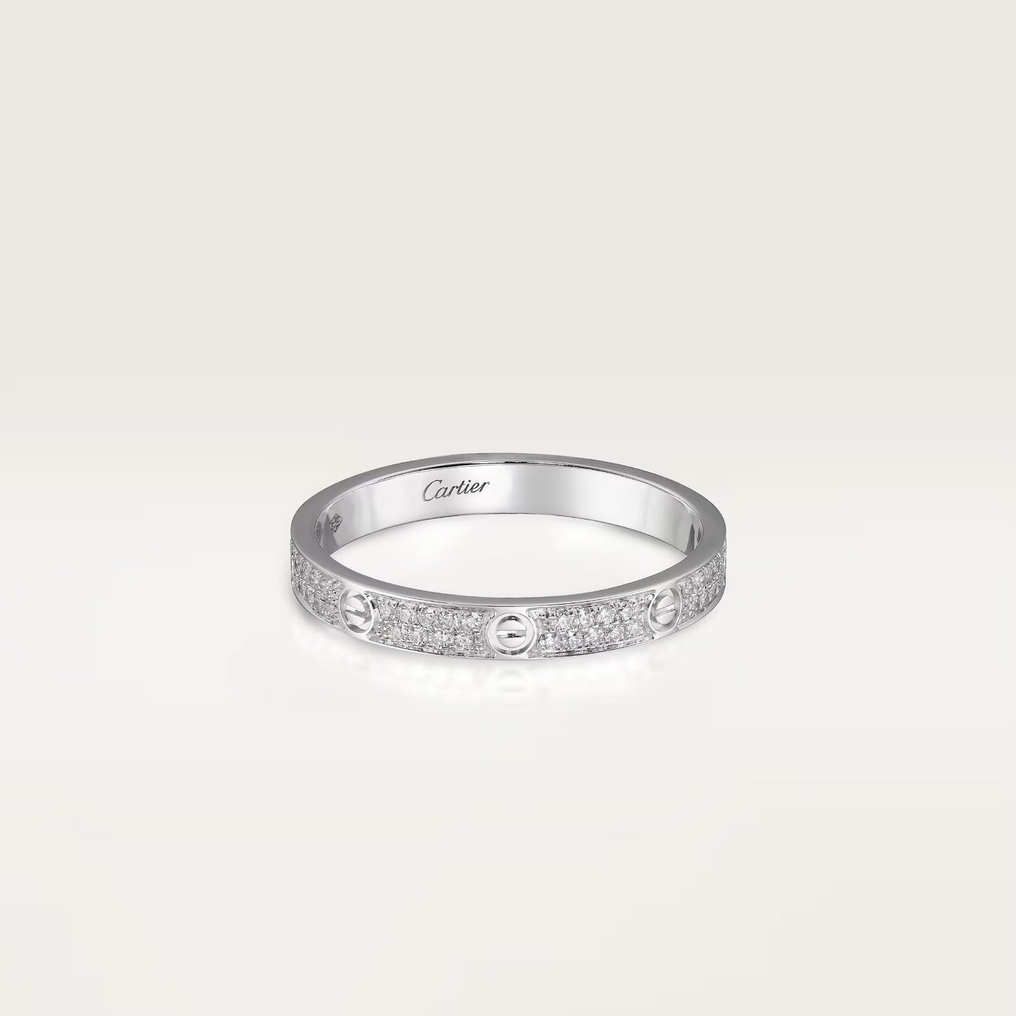 Cartier LOVE ring, mini model, paved Gold - Diamond , New