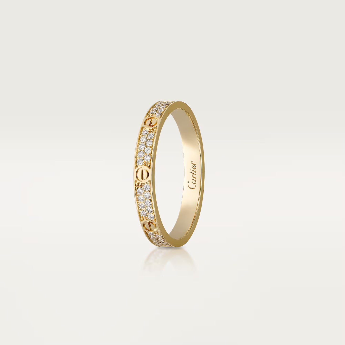 Cartier LOVE ring, mini model, paved Gold - Diamond , New