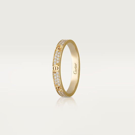 Cartier LOVE ring, mini model, paved Gold - Diamond , New