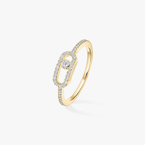 Messika ring , Move Uno Pavé , Gold-Diamond , New