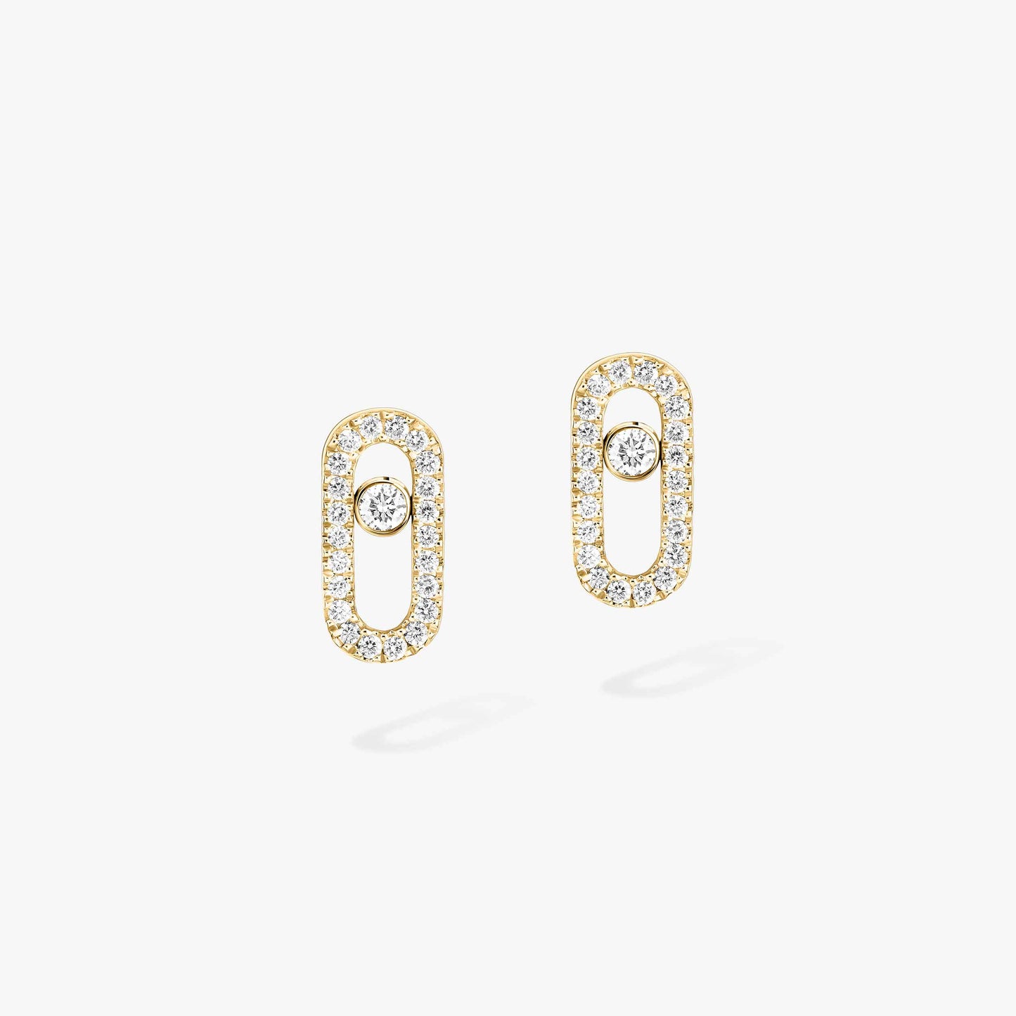 Messika , Move Uno , Gold-Diamond Earrings