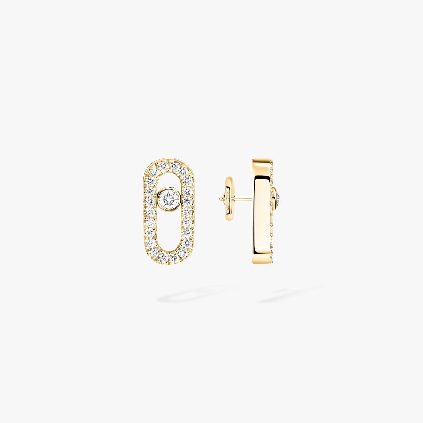 Messika , Move Uno , Gold-Diamond Earrings