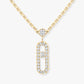 Messika Move Uno 2 Rows Pavé , Gold-Diamond Necklace