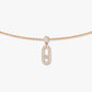Messika Move Uno Pavé Drop Pendant Choker , Gold-Diamond  Necklace