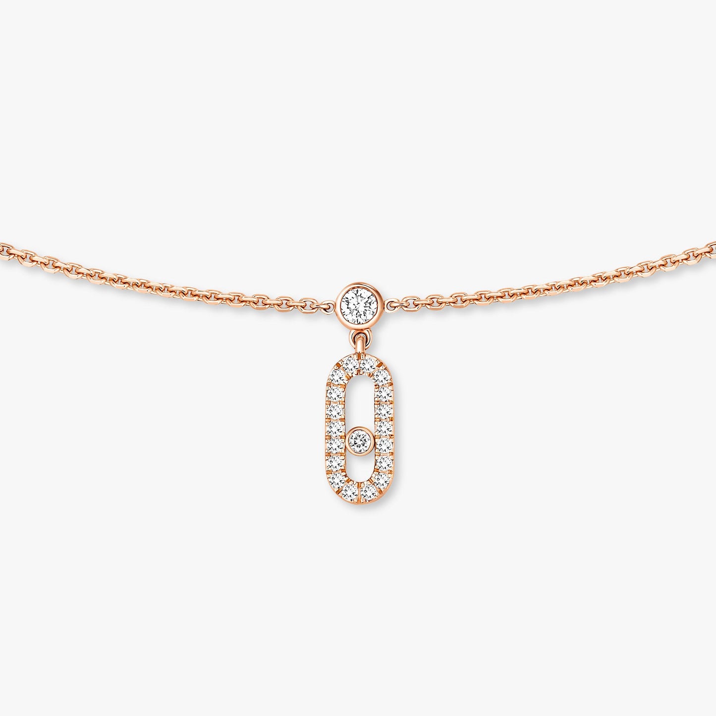 Messika Move Uno Pavé Drop Pendant Choker , Gold-Diamond  Necklace