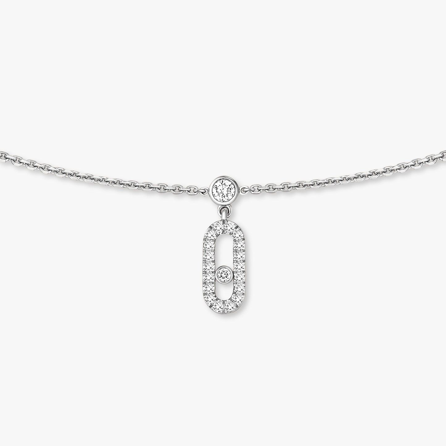 Messika Move Uno Pavé Drop Pendant Choker , Gold-Diamond  Necklace