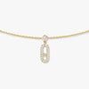 Messika Move Uno Pavé Drop Pendant Choker , Gold-Diamond  Necklace