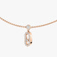 Messika Move Uno Pavé Drop Pendant Choker , Gold-Diamond  Necklace