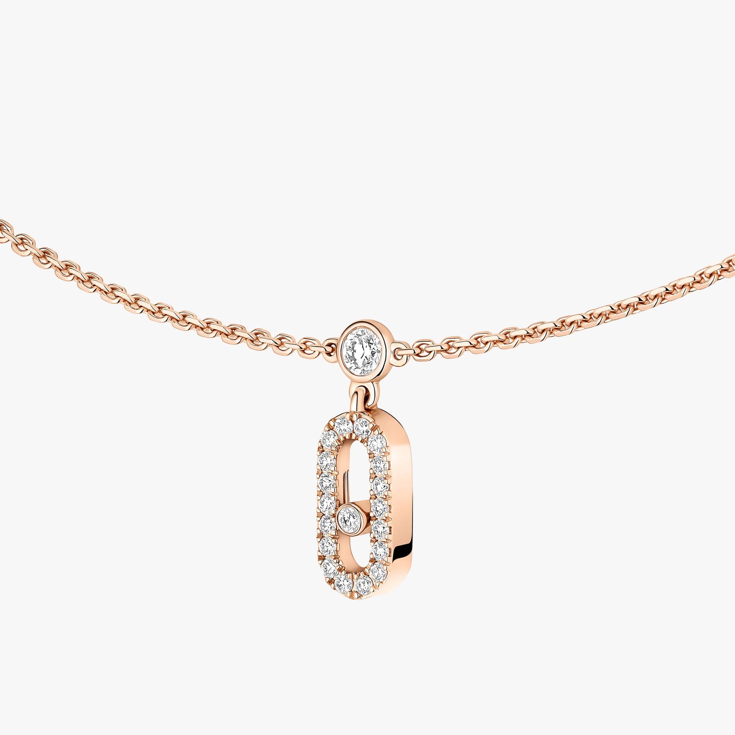 Messika Move Uno Pavé Drop Pendant Choker , Gold-Diamond  Necklace