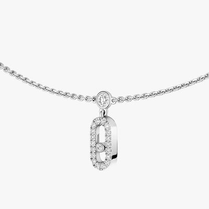 Messika Move Uno Pavé Drop Pendant Choker , Gold-Diamond  Necklace