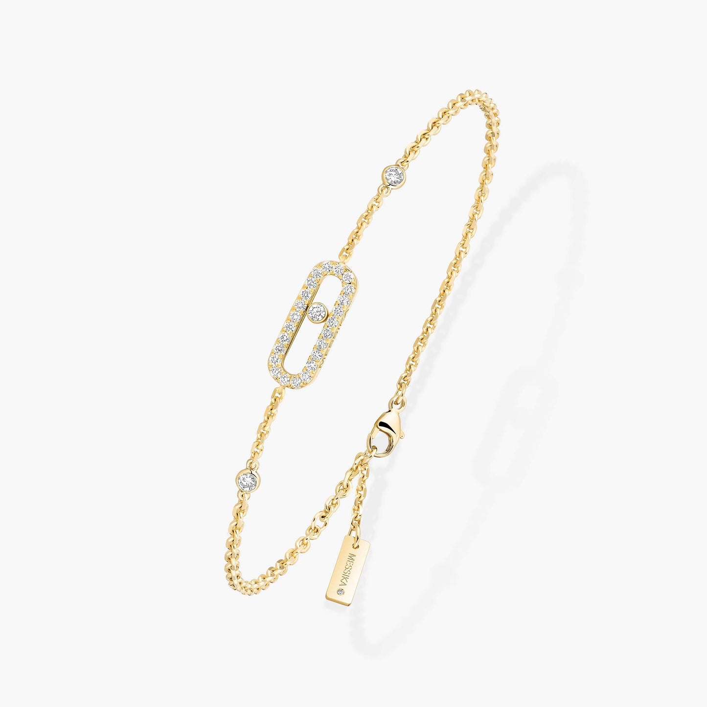 Messika , Move Uno Pavé , Gold - Diamond Bracelet