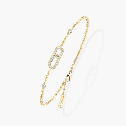 Messika , Move Uno Pavé , Gold - Diamond Bracelet