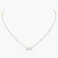 Messika Move Uno Pavé , Gold-Diamond Necklace