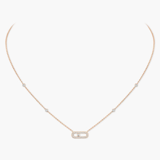 Messika Move Uno Pavé , Gold-Diamond Necklace