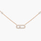 Messika Move Uno Pavé , Gold-Diamond Necklace